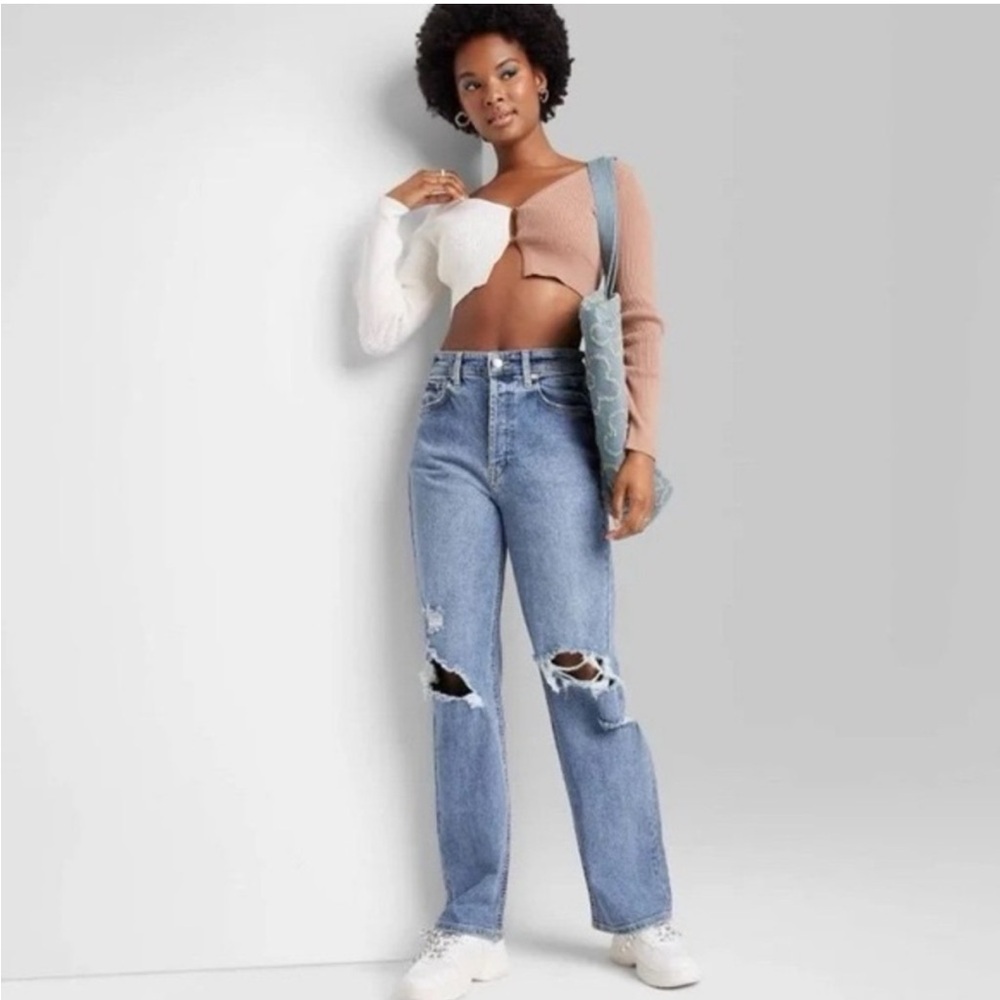 Wild Fable Women's Blue Distressed Jeans Brand NWT